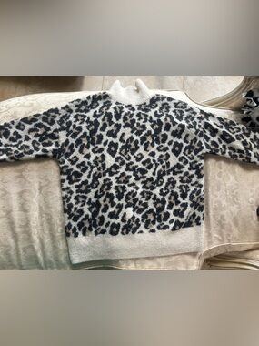 LOFT Leopard Print Mock Neck Sweater